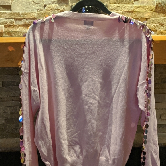 Sequined Shoulder Sweater - Picture 3 of 7
